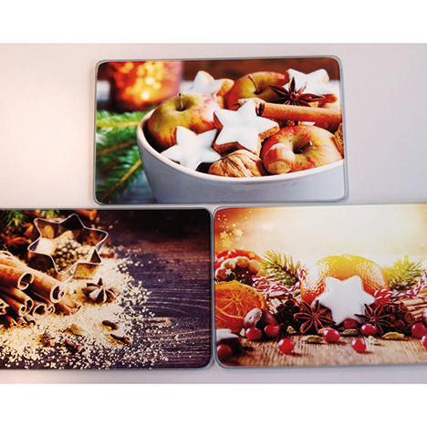 Glass cuttingboard 25x15cm 3 motives assorted