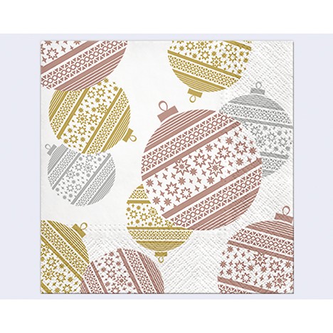 Servietten 'Xmas Kugeln' 20er, 3-lagig 33x33cm