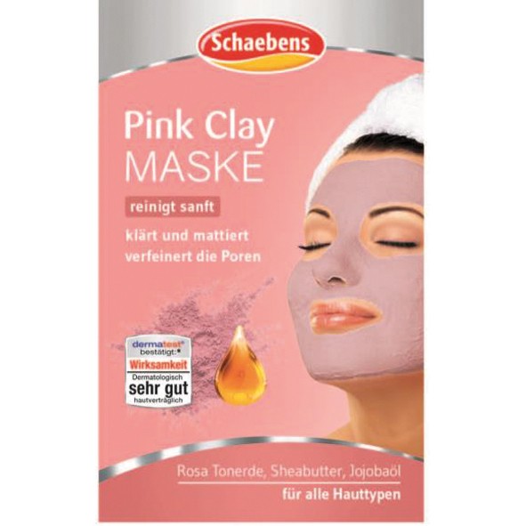 Schaebens Sonderedition Pink Clay Maske 2x5ml, Art.Nr.SC2149,  Gesichtspflege Frauen, Gutes aus Deutschland