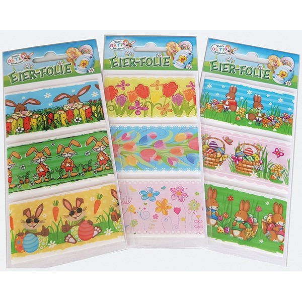 Easter egg shrink film set of 3, cool Easter