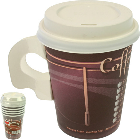 Party Cup Coffee To Go 6pcs 0.2l with Lid