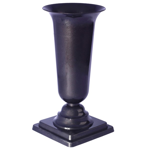 Grave vase with base 26cm x 13cm black