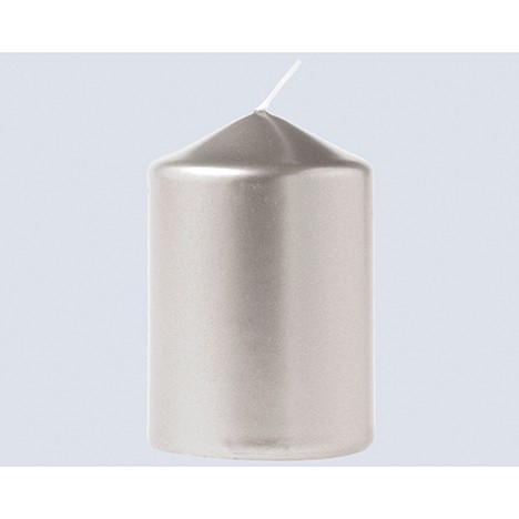 EIKA pillar candle silver 80/60mm