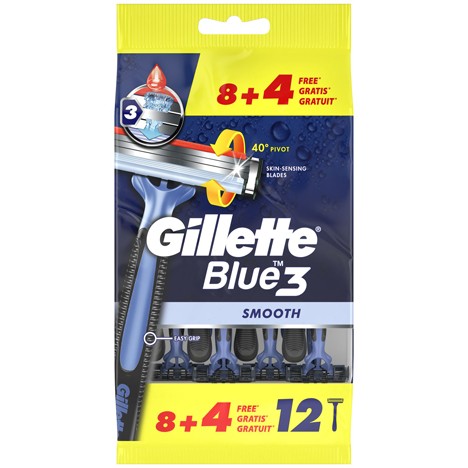 Gillette Blue3 Disposable Razors 8+4 Free