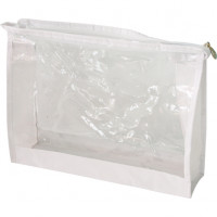 Cosmetic Bag XL 23x18x5.5cm Transp. White Cosmetic Bag XL 23x18x5.5cm Transp. White