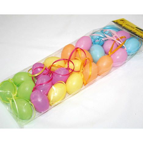 Eastereggs plastic set of 24 in pastel colours