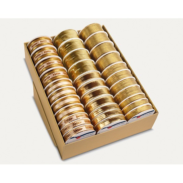 Geschenkband LUXUS 3m auf Rolle 33 im Display,