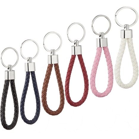 Key Chain braided 12cm, 6designs assorted