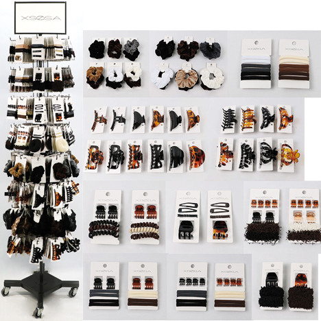 Hair Accesoires Assortment 528pcs in metal stand