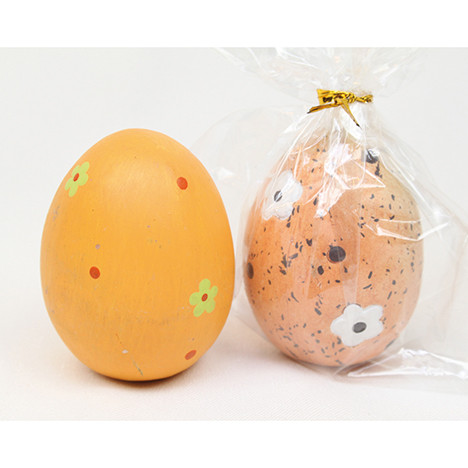Egg painted in cello bag 5,5x4cm ceramic