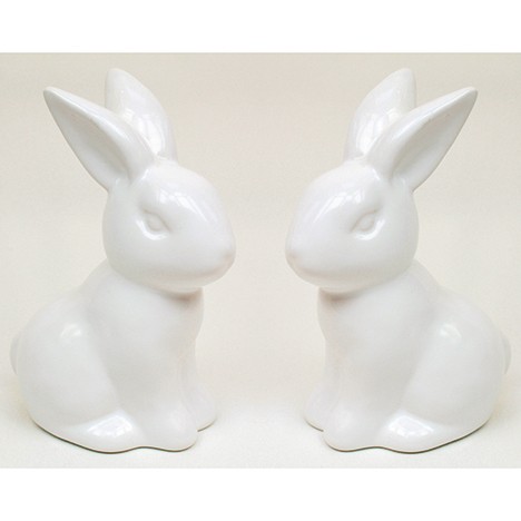 Hase XL 10,5x7cm strahlend weiss