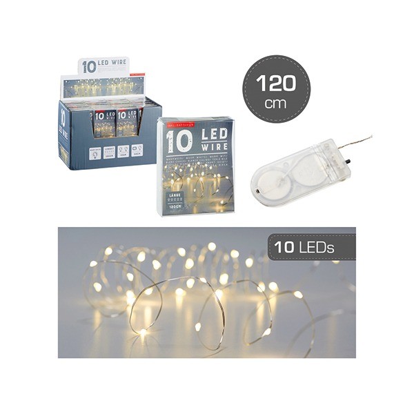 Light chain wire / micro, 10 LED, 120cm