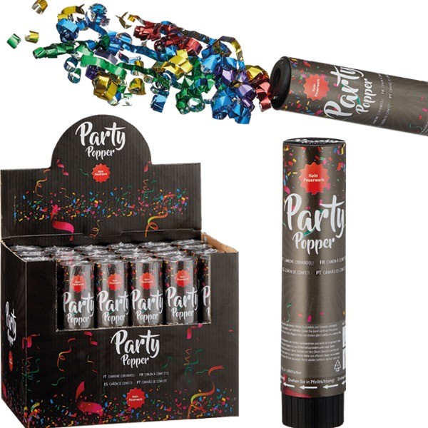 Party Popper Classic, M, 20cm, in display