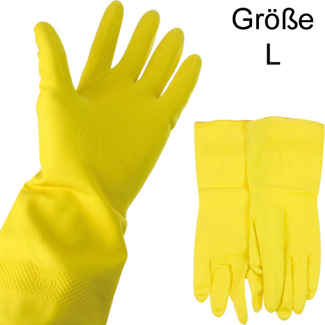 Rubber Gloves Large Latex w/ Lining