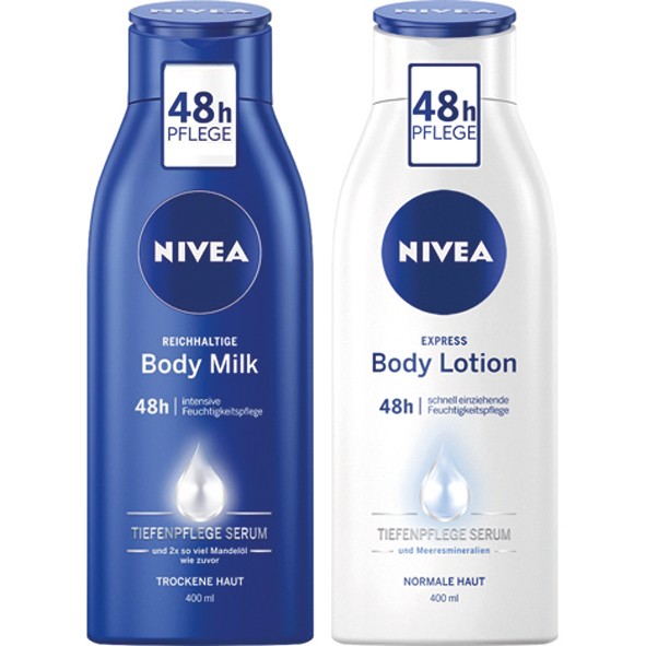 Nivea Body Milk/Lotion 400ml 108's mixed Display