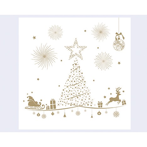 Servietten 'Goldener Baum' 20er, 3-lagig 33x33cm