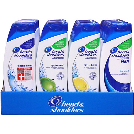 Head&Shoulders Shampoo 285ml 30er Mixkarton 4fach