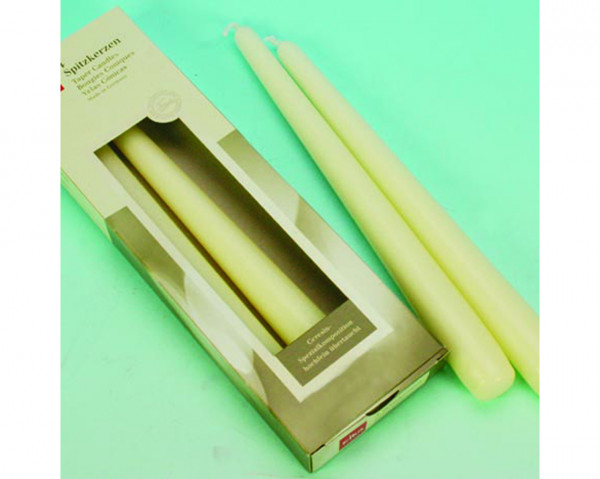 Taper Candles Set of 24,5x2,4cm creme,