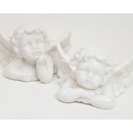 Porcelain angel bust white classic 7x6cm