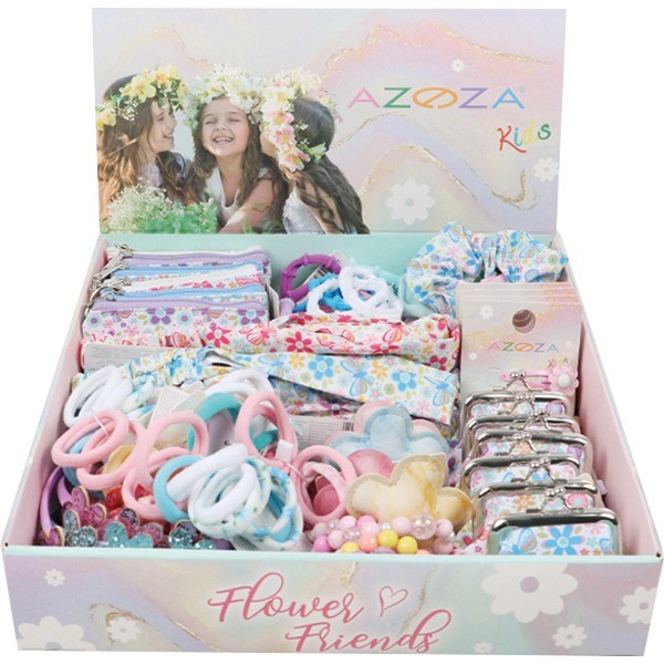 Kinder Haar/Schmuck/Börse Blumen 10fach sort.