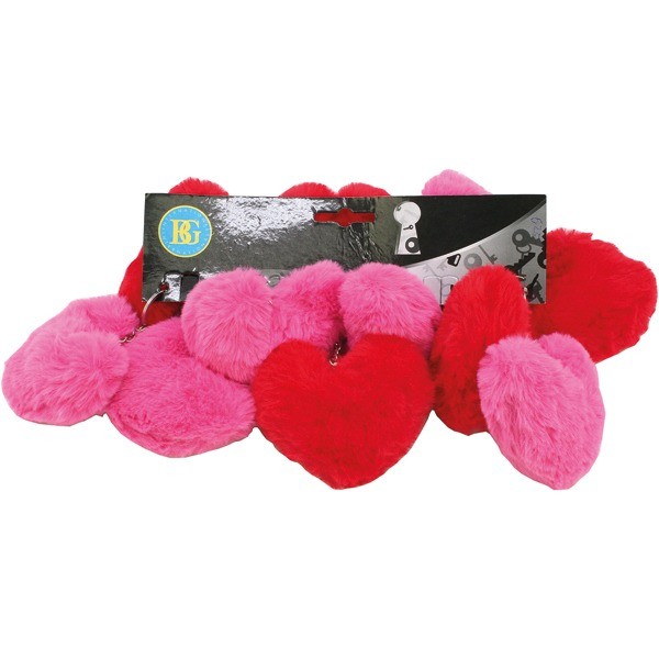 Herz Schlüsselanhänger 9cm aus Plüsch