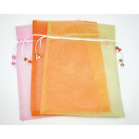 Organza bag 26x19cm with colored cord