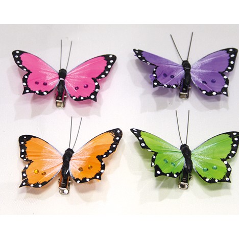 Butterfly set of 2! each 7x3cm assorted colours