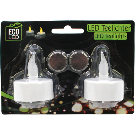 Teelichte elektrisch LED 2er je 4cm m. 1xCR2032