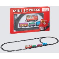 Train set of 11 1 locomotive, 3 wagons, 7 rails Train set of 11 1 locomotive, 3 wagons, 7 rails