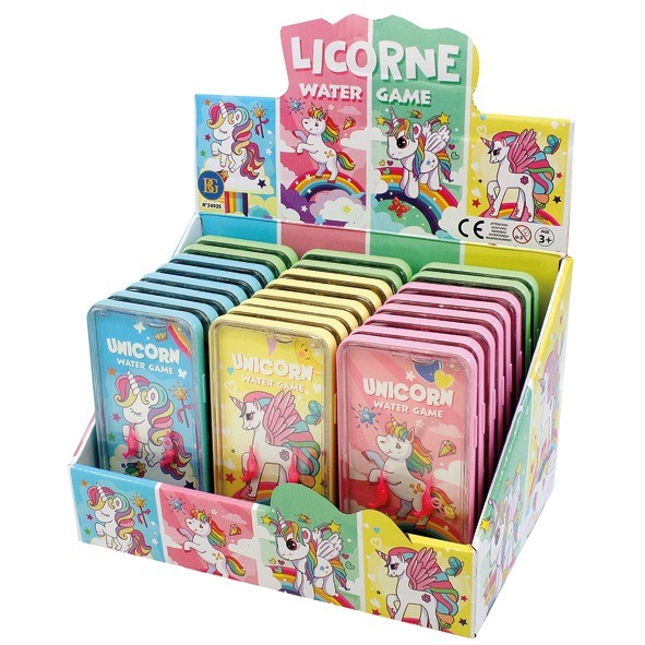 Geduldspiel Einhorn 14x7cm Wasserspiel 24er Dis.