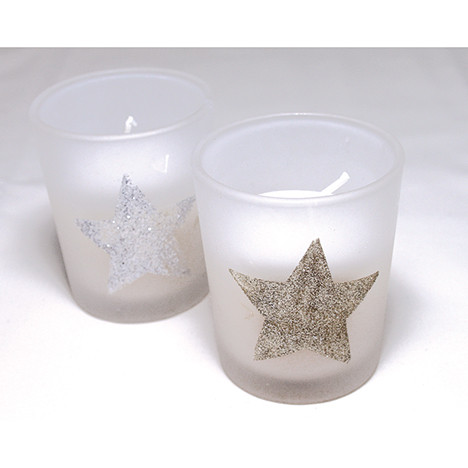 Scented breeze glass 'Glitter star' 6,5x5,5cm