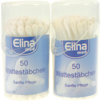 Wattestäbchen ELINA 2x50er Runddose Reisegröße Wattestäbchen ELINA 2x50er Runddose Reisegröße