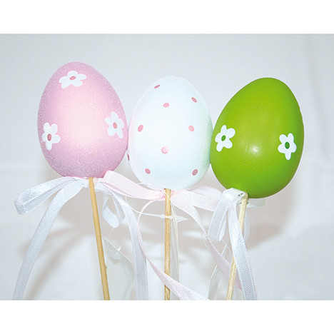 Easteregg plug pink/white/green, set of 2