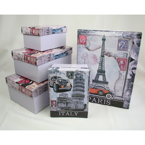 Box set Italy, Paris and New York 6 sizes sort.