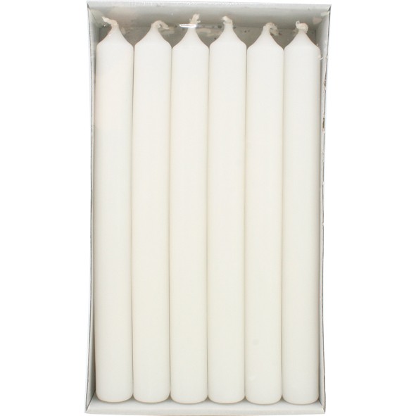 Candle 12's 210x21mm white 7h burn time