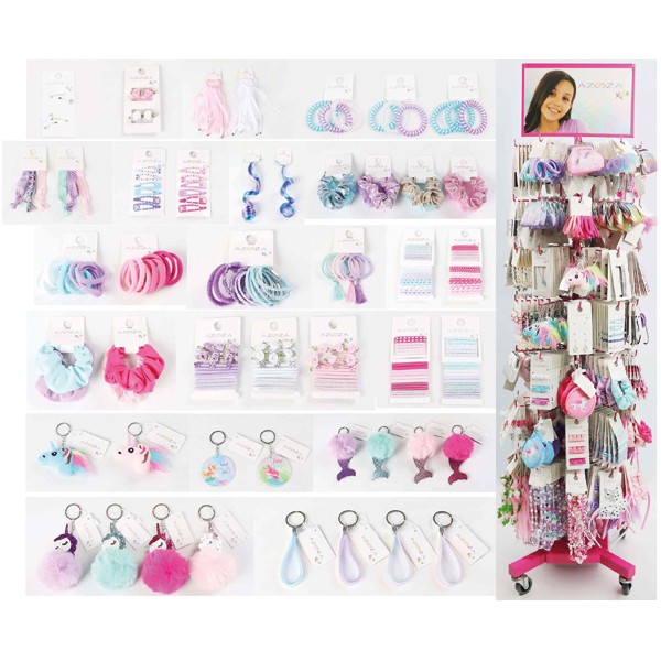 Hair/jewellery assortment children w. stand, 552