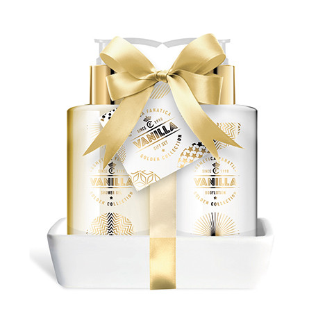 Gift Set Gold-Vanilla 3 pcs. with Ceramic Bowl