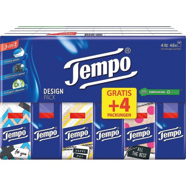 Tempo Taschentücher 44+4x10 4lagig