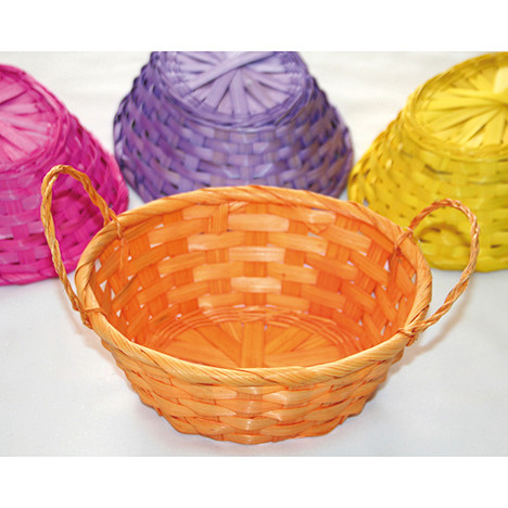 Bastbasket with handles 20x15x8cm assorted col.