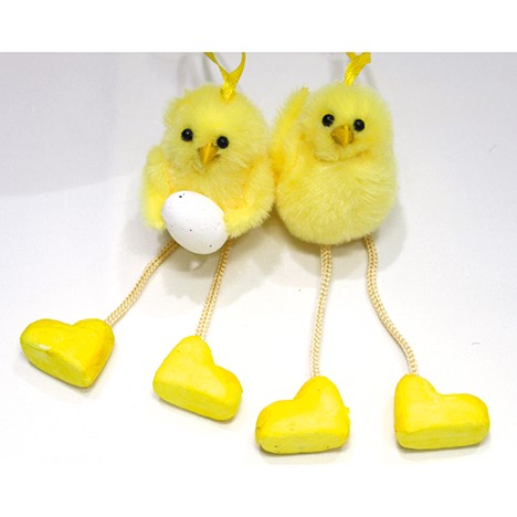 Chick plush with egg and long legs 15x5cm