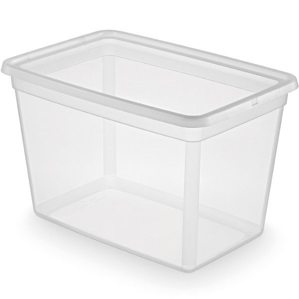 Storage box with lid 58x39x37,5cm 60l clear