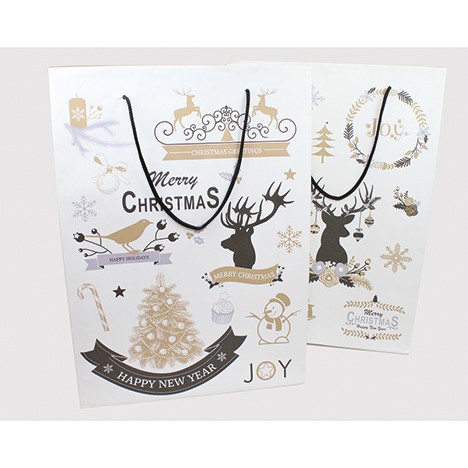 Gift bag 'Merry Christmas' 34,5x25cm white