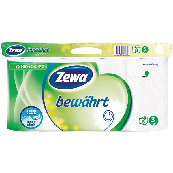 Zewa Toilet Paper 3-ply 8X150 Sheets