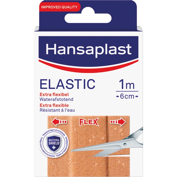 Hansaplast Elastic 1m x 6cm Water Repellent