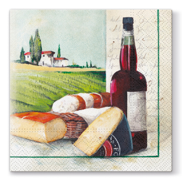 Premium Napkins 20pcs 'French Spirit', 3ply