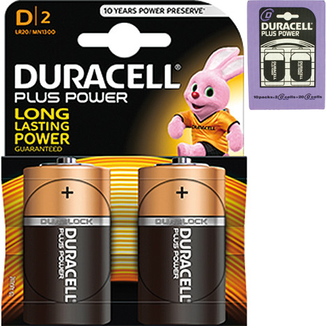 Battery Duracell Plus Mono 2pcs MN1300