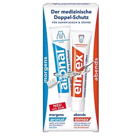 Elmex+Aronal toothpaste 75ml double pack