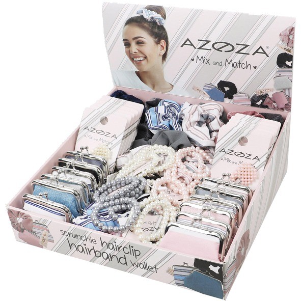 Haar Schmuck/Börse-Sortiment pastell 6-fach sort.