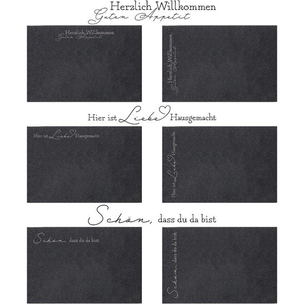 Placemat felt with saying 6 assorted. approx.