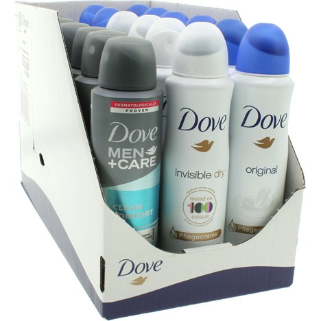 Dove Deo Spray 150ml 18's mixed box